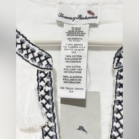 Tommy Bahama Cotton Clip Embroidered Coverup Dress NWT Sm - Picture 7 of 8